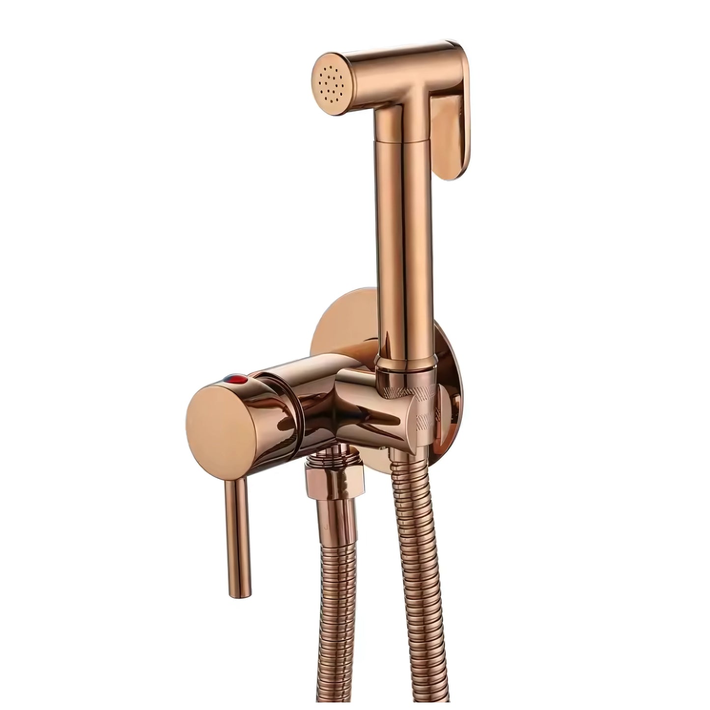 Douchette WC avec robinet d'arrêt – Chromé – Flexible & support inclus