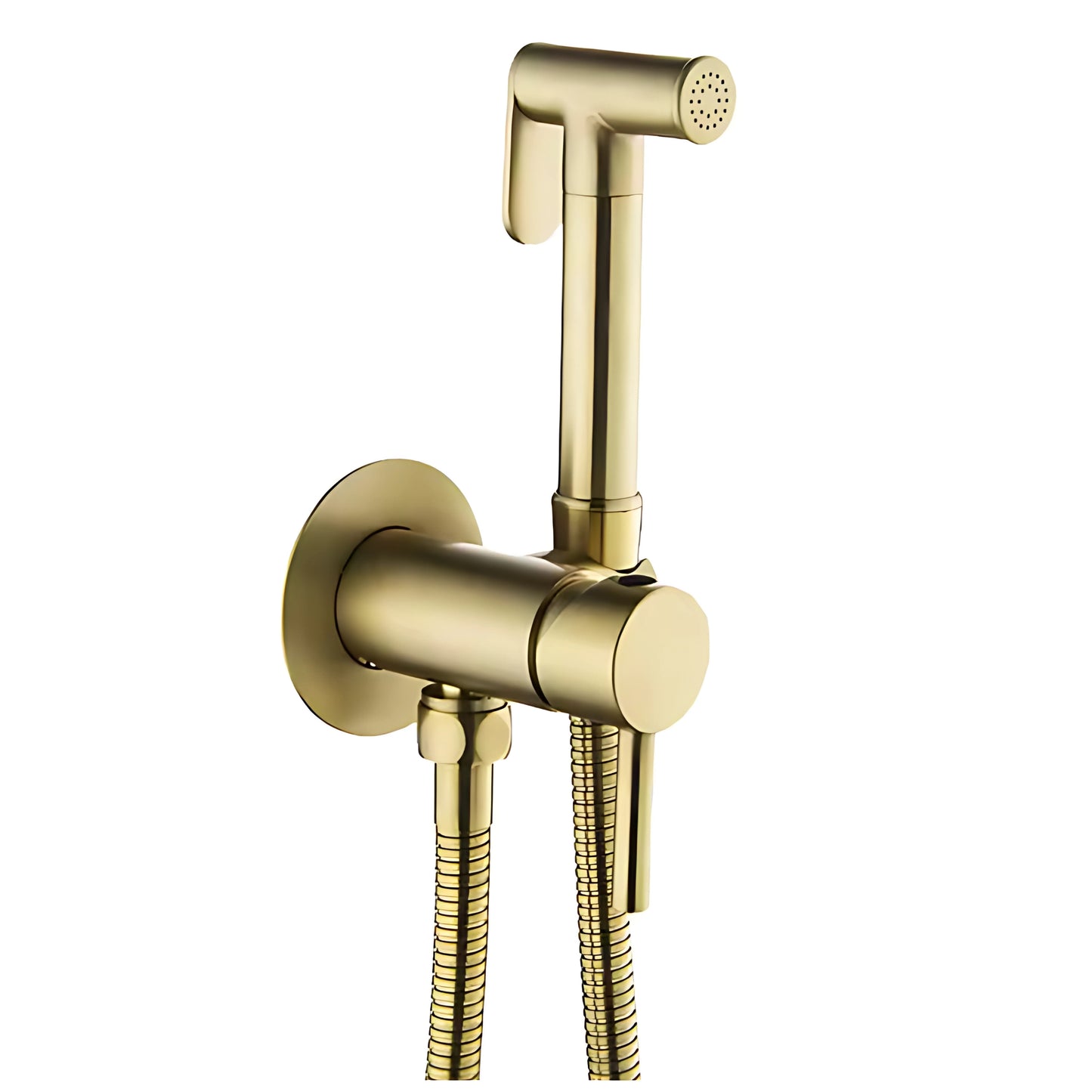 Douchette WC avec robinet d'arrêt – Chromé – Flexible & support inclus