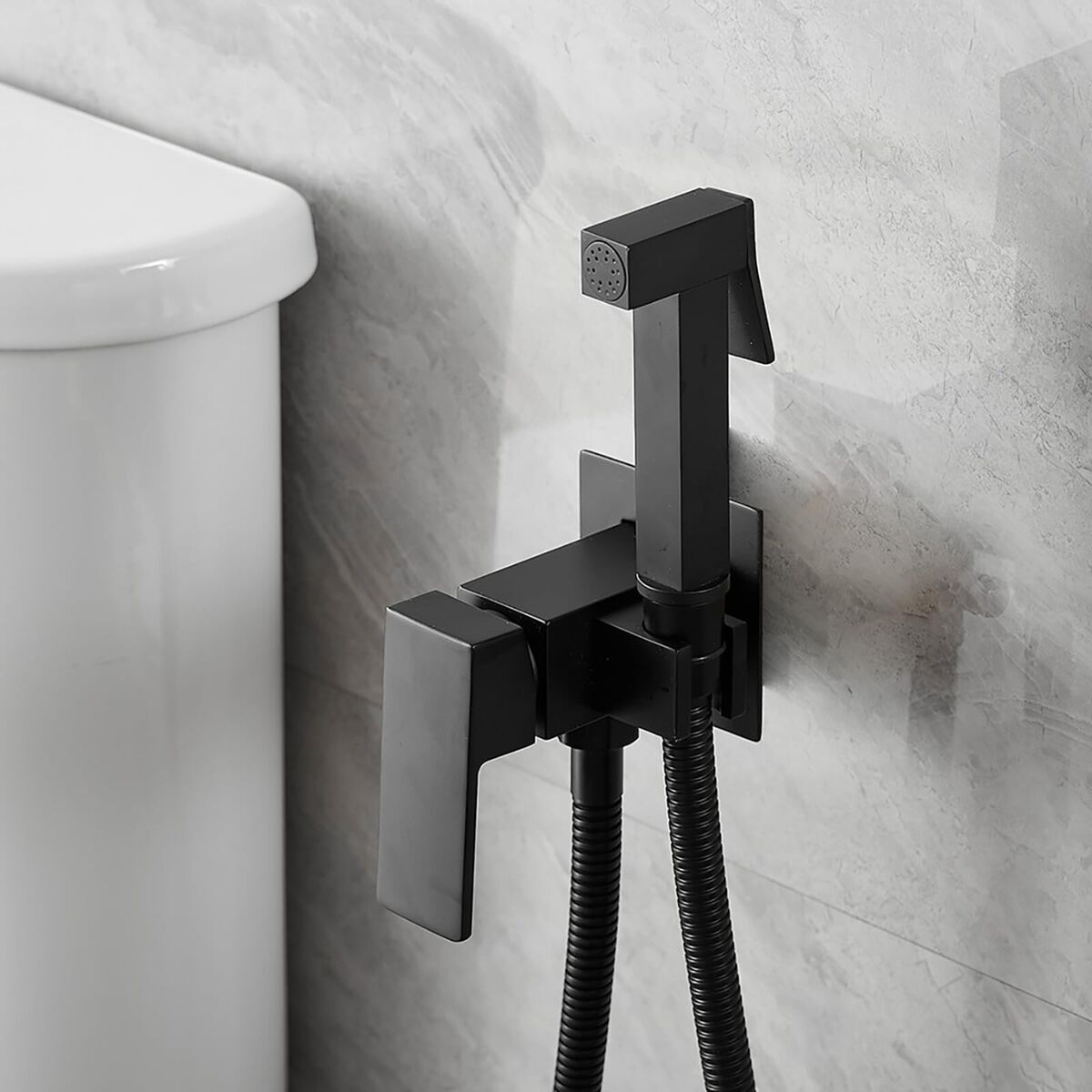 Douchette WC encastrable – Haute pression & mitigeur – Chromé