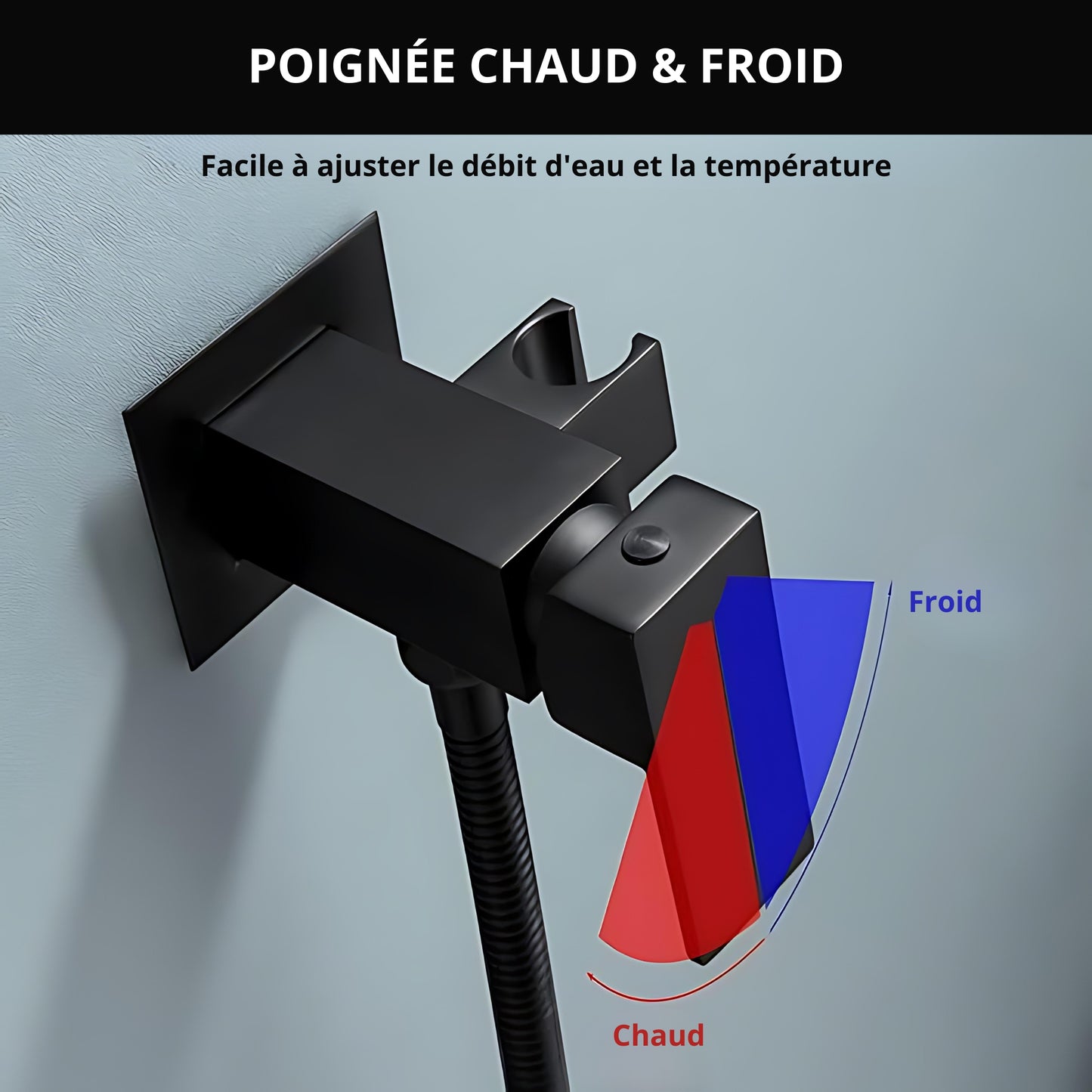 Douchette WC encastrable – Haute pression & mitigeur – Chromé