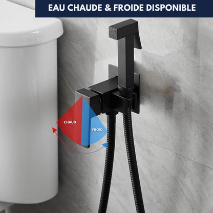 Douchette WC encastrable – Haute pression & mitigeur – Chromé