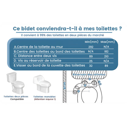 Wc japonais – Double buses rétractables – Blanc